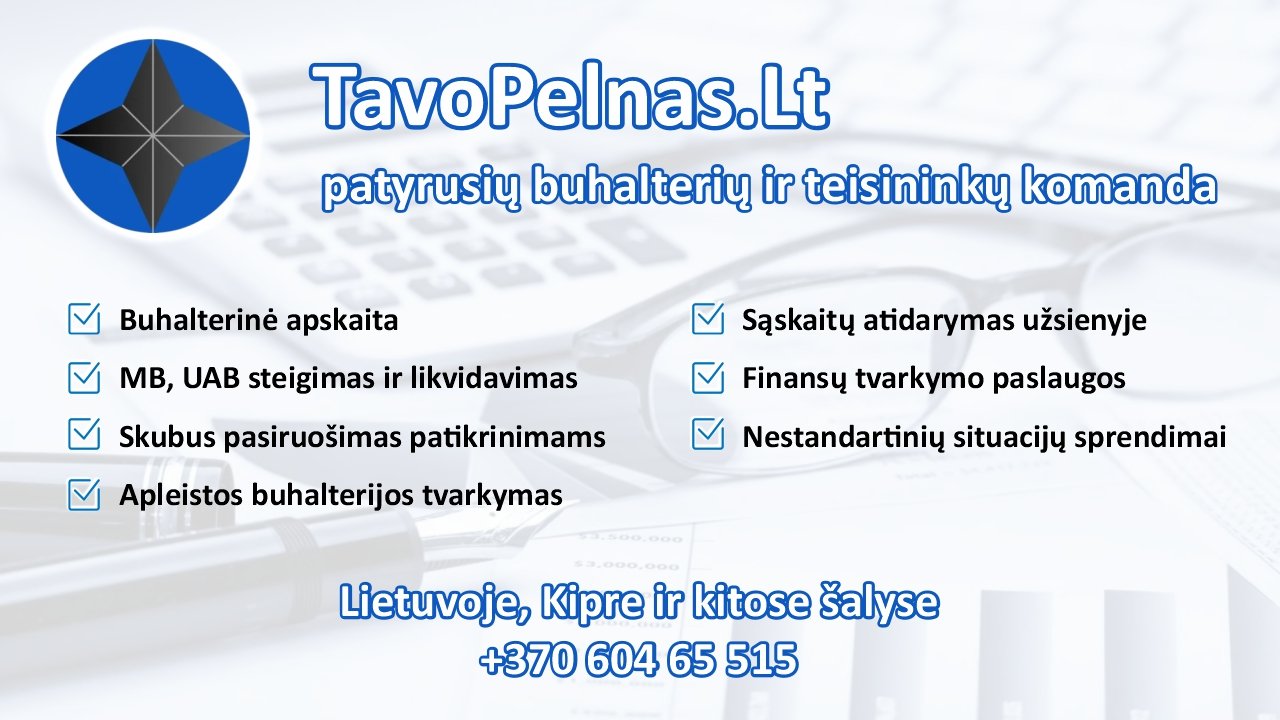 buhalterinės apskaitos paslaugų platforma TavoPelnas.Lt